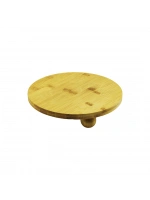 Egonex Pablıto Pbt-018 ( Yuvarlak=24.5cm ) ( 3 Mini Top Ayaklı ) Ahşap Bambu Sunum Tahtası & Mini Sofra*12