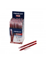 Egonex Pensan Büro ( Kırmızı ) Tükenmez Kalem ( M-medium & 1.0mm Uç )*50x40