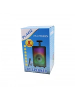 Egonex Platoon Pl-4432 Bluetooth ( Mikrofon & Kumandalı ) Speaker Işıklı (2400mah) (256x228x421mm) (20w & 100hz-20khz & 85db)*6