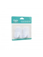 Egonex Qlux L-00735 ( 2pcs ) Opak Beyaz Plastik Askı*32x2