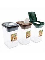 Egonex Qlux L-00993 ( No 3 ) ( Renkli ) Freshmax Erzak Kabı ( Şeffaf Pls.kap ) ( 2800ml )*18=k