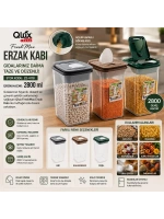 Egonex Qlux L-00993 ( No 3 ) ( Renkli ) Freshmax Erzak Kabı ( Şeffaf Pls.kap ) ( 2800ml )*18=k