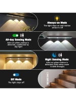 Egonex Sensörlü Şarjlı 3 Farklı Işık Renkli Dimmerli 40cm Ultra Slim Kabin Led