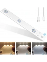 Egonex Sensörlü Şarjlı 3 Farklı Işık Renkli Dimmerli 40cm Ultra Slim Kabin Led