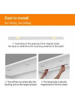 Egonex Sensörlü Şarjlı 3 Farklı Işık Renkli Dimmerli 40cm Ultra Slim Kabin Led