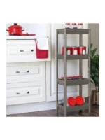 Egonex Shelf Unit Maggie Om-1016-0763 ( 4 ( Çukur ) Raflı & Gri & Antrasit ) ( Dikdörtgen ) Raf Ünitesi Plastik*6
