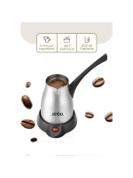 Egonex Sinbo Scm-2967 (çelik) Elektrikli Cezve (türk Kahve Makinesi & 5fincan=400ml) (360° Kablosuz Kullanım) (katlanır Kulp) (700w)*8