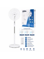 Egonex Sinbo Sf-6789 ( Beyaz ) ( 5 Pervane & 16 ) ( Ev & Ofis ) ( Kompakt & Sessiz & Üç Kademe) ( 140cm Yükseklik ) Ayaklı Vantilatör*1