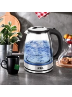 Egonex Sinbo Sk-8033 ( Cam & Ledli ) Kettle ( 1.8lt ) ( Gizli Rezistans & Kablosuz ) (360° Gövde ) 1500w*4