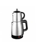 Egonex Sinbo Stm-5831 ( 2in1= Çaycı & Kettle ) ( Çelik ) Elektrikli Çay Makinesi ( 1.7lt + 0.7lt ) ( Çay Süzgeçli ) ( 360° Dönebilir )*4