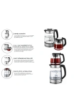 Egonex Sinbo Stm-5990 ( 2in1= Çaycı & Kettle ) ( Çelik ) Elektrikli Çay Makinesi ( 2lt + 1,2lt ) ( Çay Süzgeçli ) ( 360° Dönebilir )*4