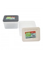 Egonex Softchef-00984 Fresh Box ( Derin & 1100ml ) Plastik Şeffaf Saklama Kabı ( Renkli Kapak )*24=k