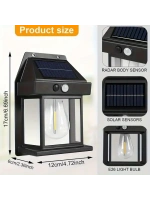 Egonex Solar Şarjlı Duvar Aplik Lambası Sensorlu Eg-111