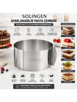 Egonex Solingen Ayarlanabilir Metal Kek Kalıp ( 16-34cm )*24