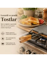Egonex Taşhan T-0686 ( Maxi Lüx ) ( İç Dış ) Granit Tost Makinası*10