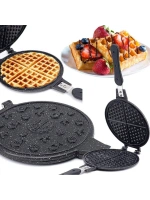 Egonex Taşhan Tr-34-098750 ( 20cm ) Granit Döküm Waffle Tava ( Bakalit Sap )*10