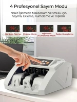 Egonex TL, USD, EUR Kaışık Para Sayma Makinesi Geçersiz Para Tespit Özellikli