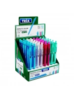 Egonex TRİX T-490 ( 2B/0.7MM ) VERSATİL UÇLU KALEM RENKLİ ( ŞEFFAF GÖVDE & KISA SİLGİ )*48X30