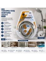 Egonex Tudor Tdr-213 ( Krom & Örgülü ) Vakumlu Duş Hortumu ( 150cm ) ( Vakumlu Ambalaj )*50
