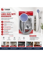 Egonex Tudor Tdr-253 Milano ( Vakumlu & Silikon ) Lüks Duş Seti (duş Başlık=mix) (silikon Hortum=1.5mt) (mafsal=3 Kademe)*50