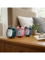 Egonex TWIN BELL ALARM CLOCK BGC-10 KARE MASA ÇALAR SAAT ( METAL KASA RENKLİ ) ( PİLLİ & IŞIKLI ) ( ÇAP: 8.8CM )*100