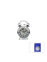 Egonex TWIN BELL ALARM CLOCK BGC-20 YUVARLAK MASA ÇALAR SAAT ( METAL KASA KROM ) ( PİLLİ & IŞIKLI ) ( ÇAP: 8.CM )*100