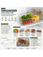 Egonex Urve Ur-3569 ( 32x16x10cm ) ( Şeffaf ) ( Düzenleyici ) Plastik Mika Modüler Çok Amaçlı Organizer*24=k