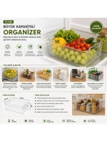 Egonex Urve Ur-3570 ( 32x20x10cm ) ( Şeffaf) ( Düzenleyici ) Plastik Mika Modüler Çok Amaçlı Organizer*24