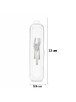 Egonex Urve Ur-3575 ( Şeffaf Plastik ) Çok Amaçlı Organizer ( Kapaklı Kutu ) (23x5.5cm) Çatal Bıçak Kutusu*24=k