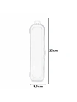Egonex Urve Ur-3579 ( Şeffaf Plastik ) Çok Amaçlı Organizer ( Kapaklı Kutu ) (23x5.5cm) Çatal Bıçak Kutusu*12=k