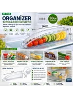 Egonex Urve Ur-3580 ( 30x8cm ) ( Şeffaf) ( Düzenleyici ) Plastik Mika Modüler Çok Amaçlı Organizer*24=k