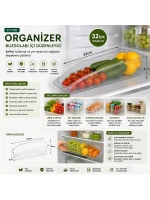 Egonex Urve Ur-3581 ( 32x8cm ) ( Şeffaf ) ( Düzenleyici ) Plastik Mika Modüler Çok Amaçlı Organizer*24=k