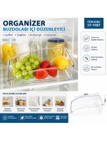 Egonex Urve Ur-3582 ( 32x8cm) ( Şeffaf ) ( Düzenleyici ) Plastik Mika Modüler Çok Amaçlı Organizer*24=k