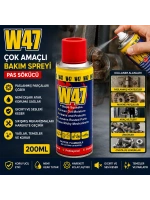 Egonex W-47 ( 200ml ) Çok Amaçlı Bakım Spreyi Pas Sökücü*12x8