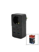 Egonex Wınnboss-3438 Termal Akım Korumalı  ( 1xpriz ) ( 2x Usb ) ( 2x Type-c ) Duvar Tipi Priz Siyah ( 10a & 2500w )*103