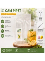 Egonex Yakut-12964 ( Cam ) Pipet ( 19.5cm ) ( Poşetli Ambalaj )*25x48