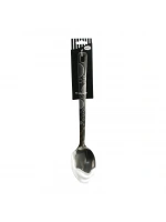 Egonex Yakut-13441 ( Çelik Metal ) ( Servis Kaşık ) Desenli ( 36cm )*12x6
