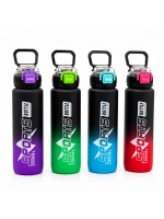 Egonex Yakut-14060 ( Çift Renkli & Tutmalı ) ( Plastik & Pipetli ) Spor Matara ( 1000ml )*80