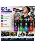 Egonex Yakut-14060 ( Çift Renkli & Tutmalı ) ( Plastik & Pipetli ) Spor Matara ( 1000ml )*80