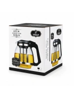 Egonex Yakut-7488 ( 1500ml ) ( Cam ) Demlik ( Çelik Süzgeç & Plastik Kapak-kulp )*36