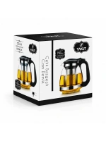 Egonex Yakut-8510 ( 700ml ) ( Cam ) Demlik ( Çelik Süzgeç & Plastik Kulp-kapak)*48