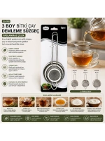 Egonex Yakut-9791 ( 3pcs Set ) ( Mini= 5-7-8cm ) Tel Süzgeç ( Metal Çerçece ) ( Metal Sap=8.5-10.5-10.5cm )*144