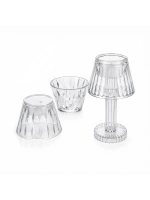 Egonex Yakut-9878  Kristal Damlalı Mumluk & Masa Lamba Abajur Mini Pilli*24x20