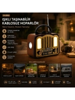 Egonex Yuegan Platoon Pl-4702 ( Şarjlı & Nostalji ) ( Bluetooth ) ( İbreli ) Fm Radyo ( Mp3 Usb & Tf Player ) Speaker*30