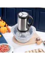 Elektrikli Paslanmaz Çelik Kollu 3.5 Litre Et Kıyma Makinesi Sebze Meyve Doğrayıcı Rondo Blender