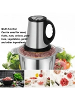 Elektrikli Paslanmaz Çelik Kollu 3.5 Litre Et Kıyma Makinesi Sebze Meyve Doğrayıcı Rondo Blender