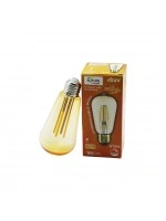 Elitled St-64 ( 4w & E27 ) ( Gold Color ) Flament Led Rustik Ampul ( 500lumen ) (kırılmaz Gövde)*80