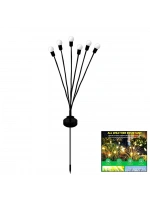 Emka Max-5472 (2pcs) (6lı Toplu Yaylı) (ateş Böceği Çiçek) (solar Led) Bahçe Çit& Yol Aydınlatma (metal Çubuklu) (66cm)*60