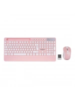 Everest Km-9676 ( Beyaz - Pembe ) ( Kablosuz ) Klavye & Mouse Seti ( Tablet & Telefon Standlı ) ( Q Kalvye )*10