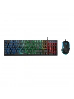 Everest Lunımax Km-198 ( Siyah Gökkuşağı Işıklı ) ( Usb Kablolu ) Oyuncu Klavye & Mouse Set*20